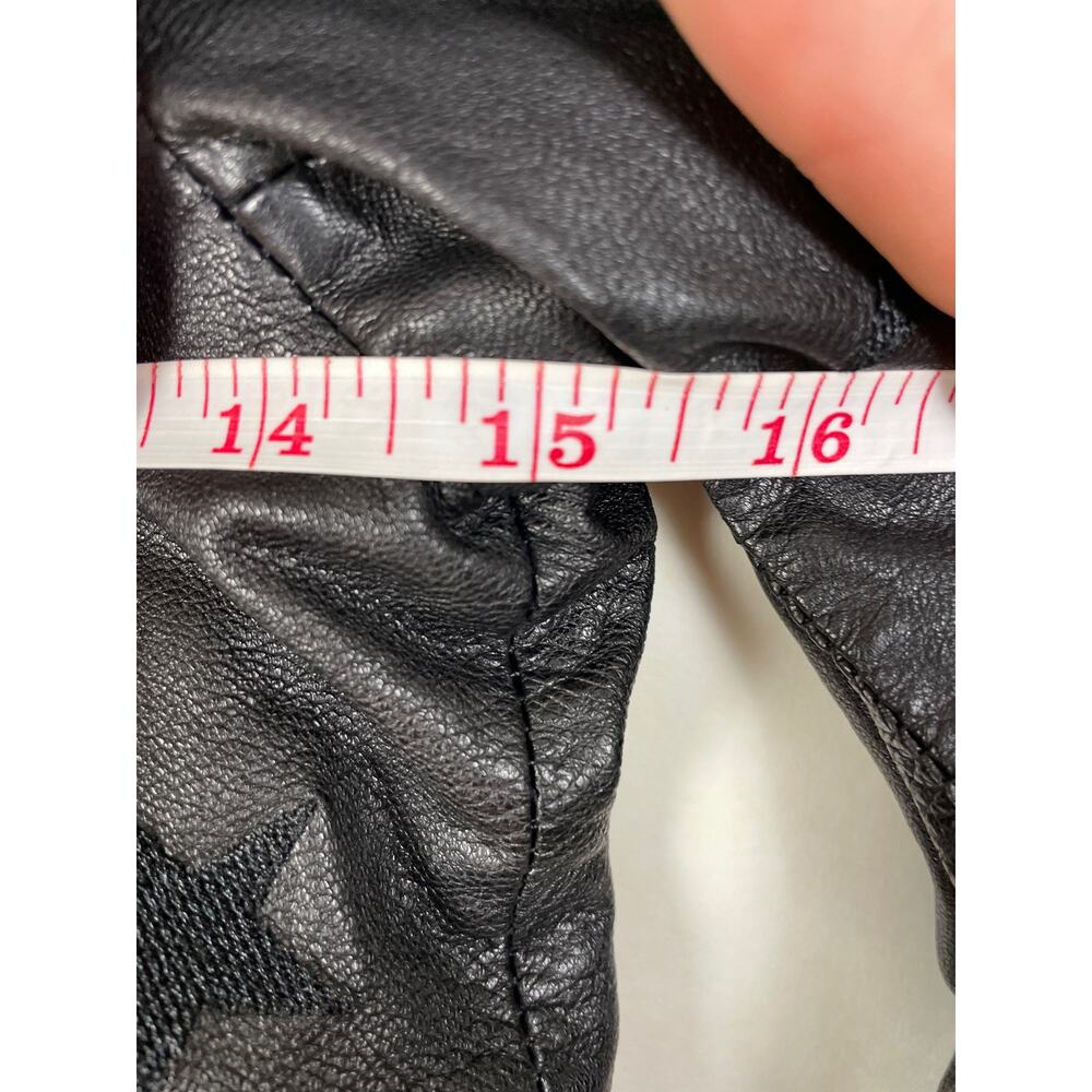 Samantha Sipos Seeing Stars black leather fur collar moto jacket XS Biker Glam - Picture 5 of 6